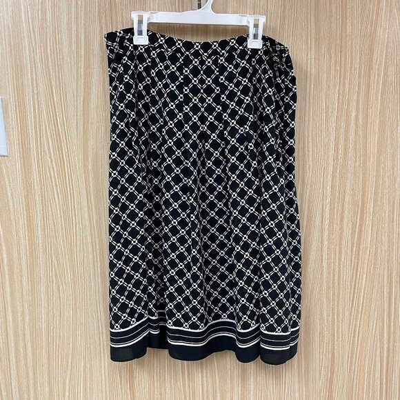 Talbots black print skirt size 6 - Picture 1 of 5